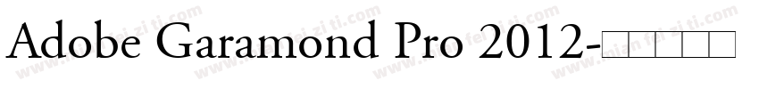 Adobe Garamond Pro 2012字体转换